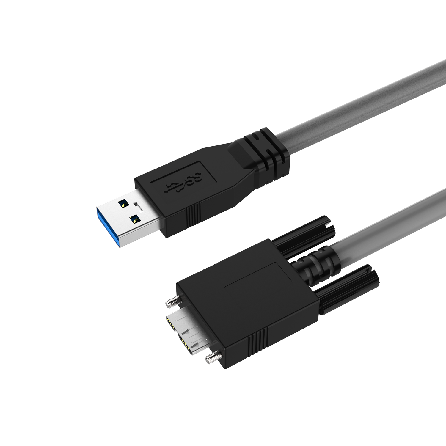 High Flex USB 3.0, A to Micro B Screw Locking
