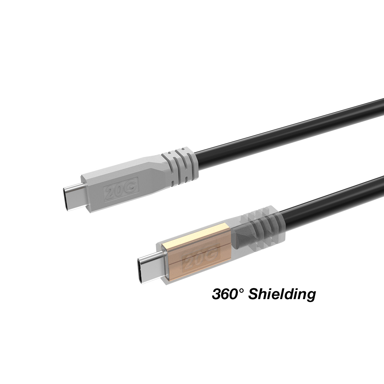 USB4 20Gbps Active Cable 360 Shielding