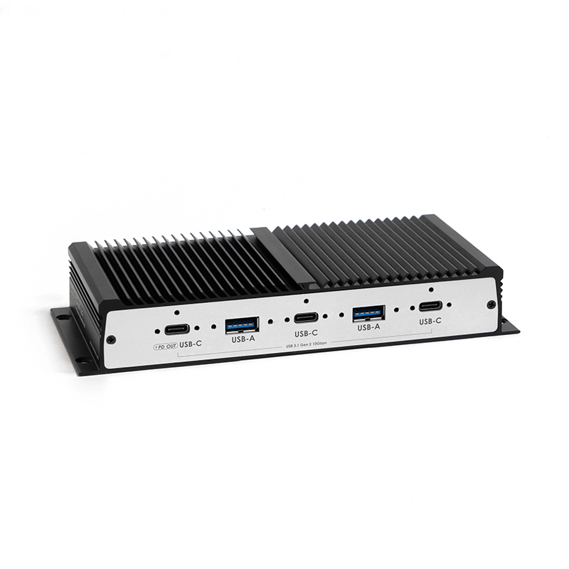 FireNEX™-uHUB-10G USB 3.1 10Gbps Industrial Hub A Port Side